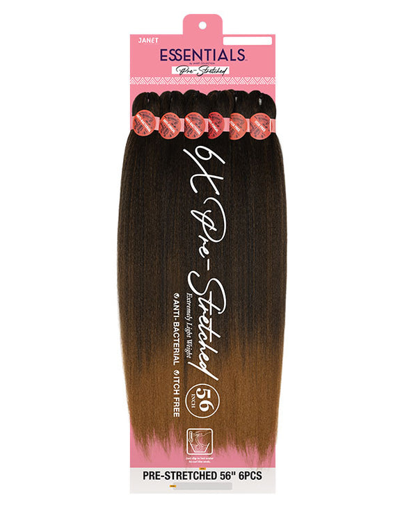 JANET ESSENTIALS PRE-STRETCHED BRAID 6PCS 56" PREMIUM SYNTHETIC HAIR