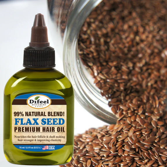 DIFEEL PREMIUM NATURAL HAIR OIL FLAX SEED HAIR OIL 2.5 OZ.
