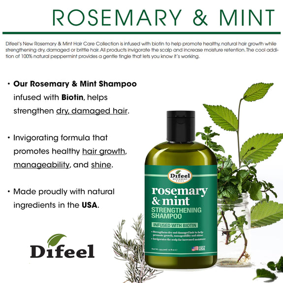 DIFEEL ROSEMARY AND MINT HAIR STRENGTHENING SHAMPOO WITH BIOTIN