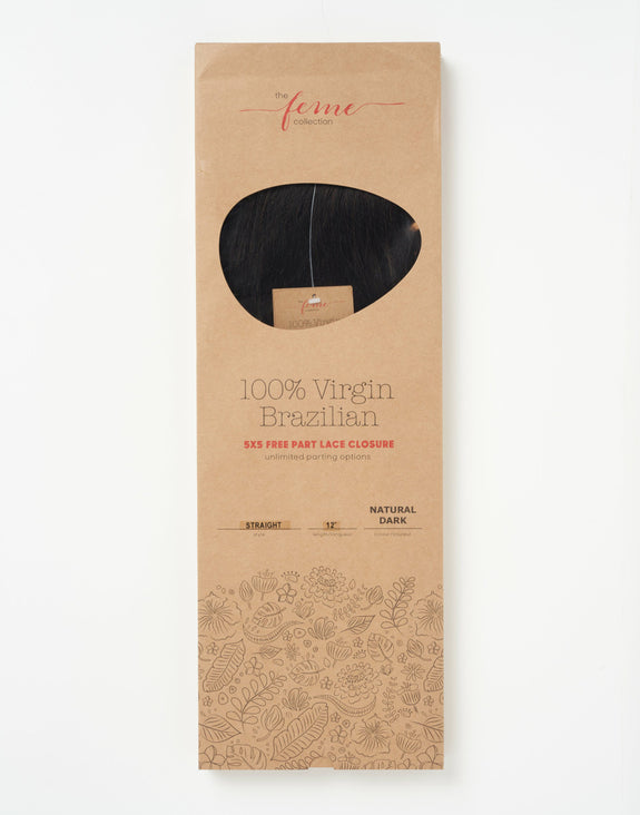 Feme 100% Virgin Brazilian Closure - Straight