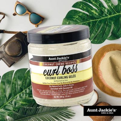 AUNT JACKIE’S Curl Boss – Coconut Curling Gelée   15 OZ