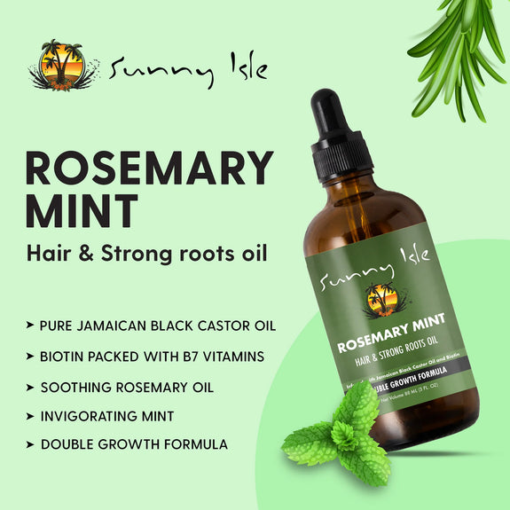 Sunny Isle Rosemary Mint Hair and Strong Roots Oil 3 OZ