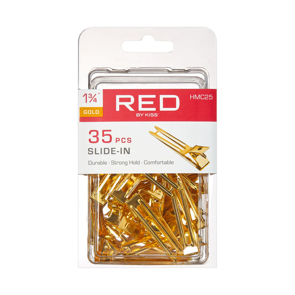 RED BY KISS Gold Slide-In Clip 1 3/4″ (35 pcs)