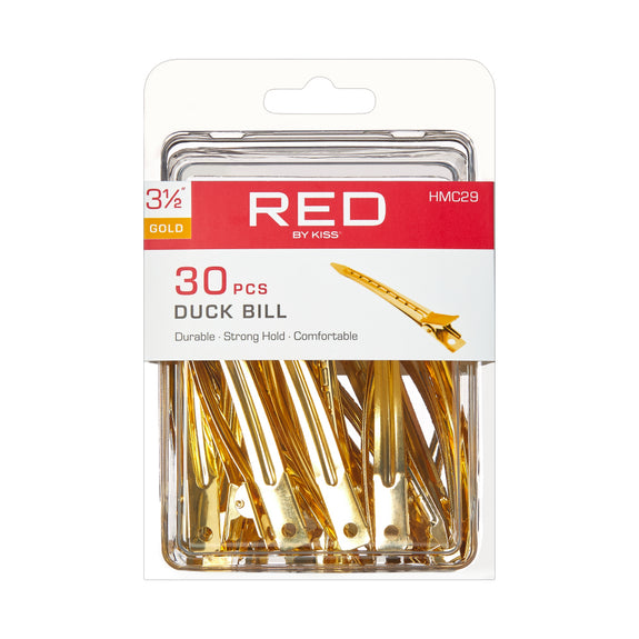 RED BY KISS Duck Bill Clips 3 1/2″ (30 PCS)