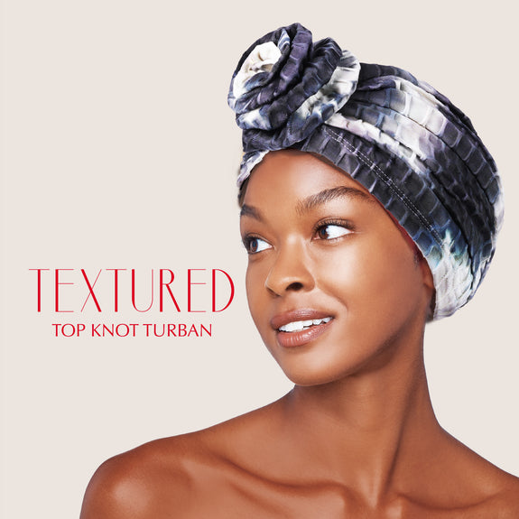 RED BY KISS Textured Top Knot Turban