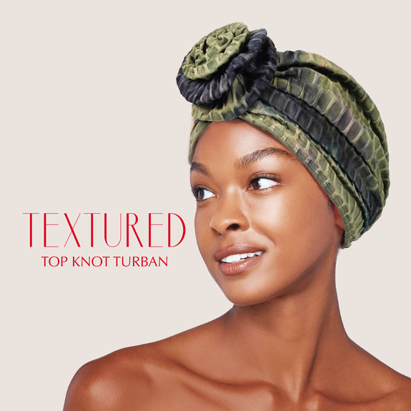 RED BY KISS Textured Top Knot Turban