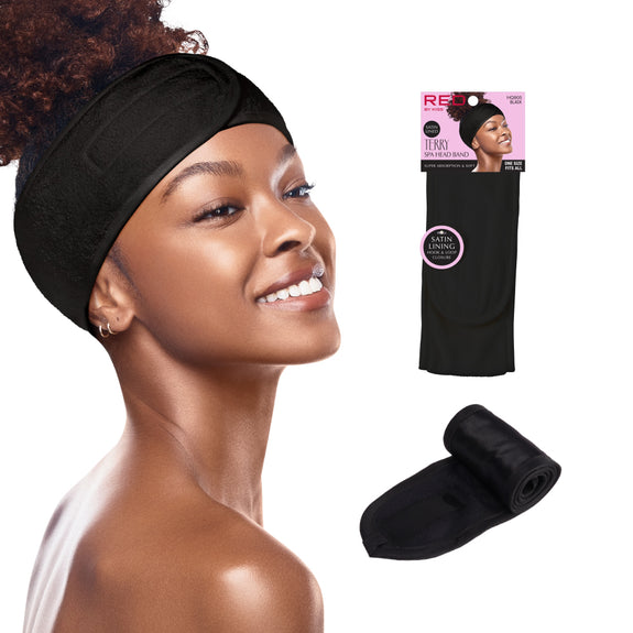RED BY KISS Hook and Loop Fastener Spa Headband