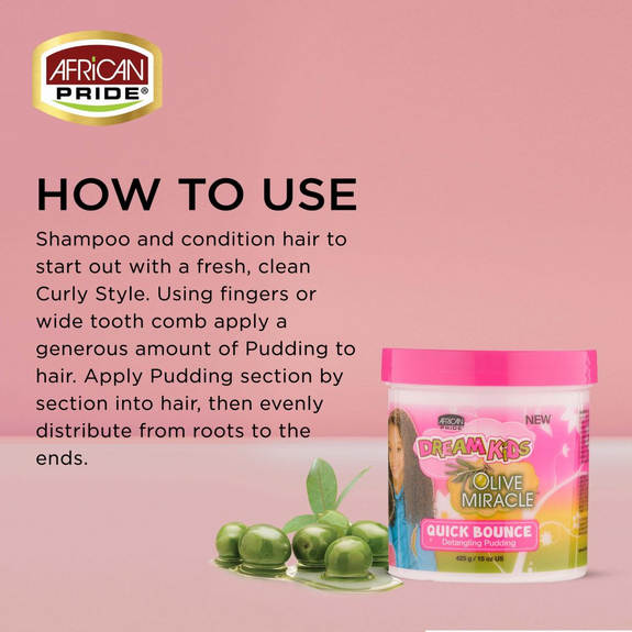 AFRICAN PRIDE DREAM KIDS QUICK BOUNCE DETANGLING PUDDING, 15OZ