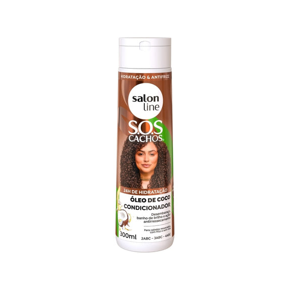 SALON LINE SOS CACHOS COCONUT OIL DEEP TREATMENT CONDITIONER 300 ML