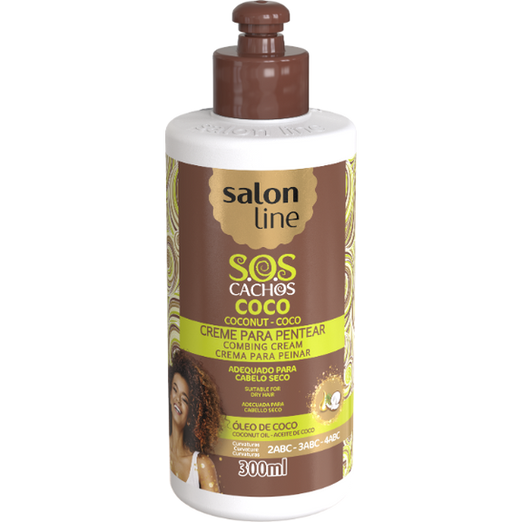SALON LINE SOS CACHOS COCONUT OIL COMBING CREAM 300 ML