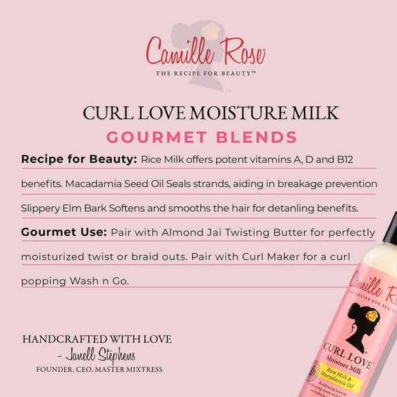 CAMILLE ROSE CURL LOVE MOISTURE MILK-8 OZ