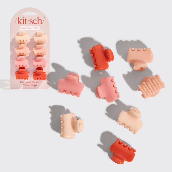 KITSCH Cherry Blossom Cloud Claw Clips 8pc Set - Mini