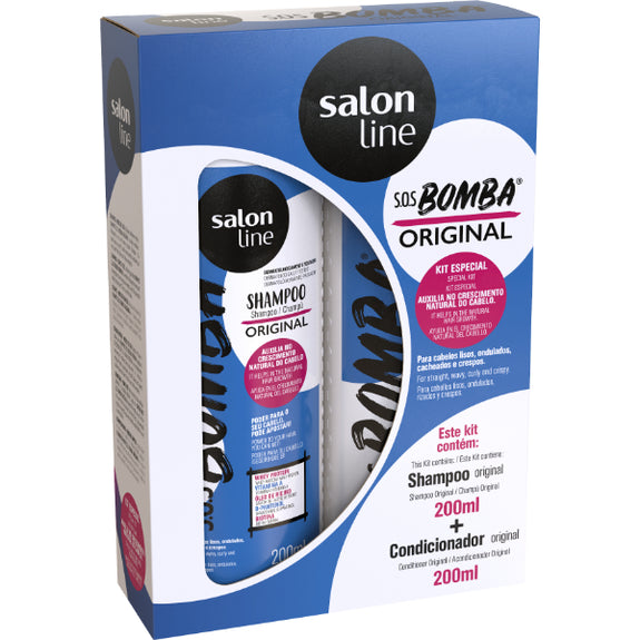 SALON LINE BOMBA ORIGINAL SHAMPOO AND CONDITIONER KIT 200 ML