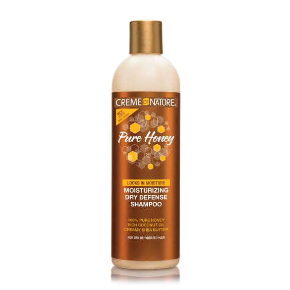 CREME OF NATURE PURE HONEY Moisturizing Dry Defense Shampoo 12oz