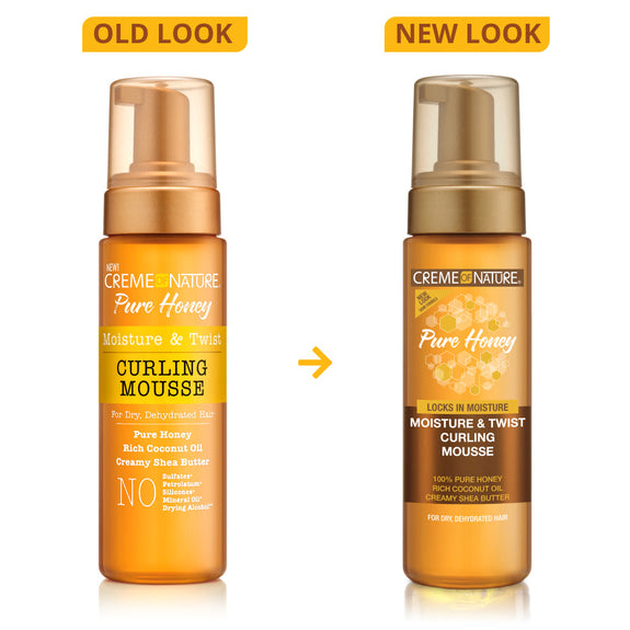 CREME OF NATURE PURE HONEY Moisture & Twist Curling Mousse 7oz