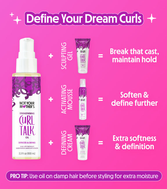 NOT YOUR MOTHER’S CURL TALK STRENGTHENING OIL 100ML