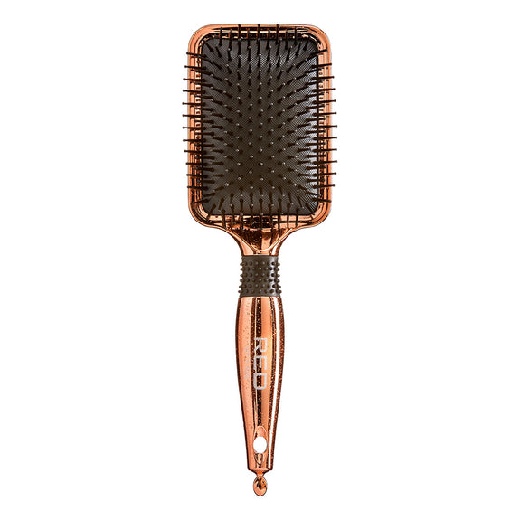 RED BY KISS  Rose Gold Chrome Paddle Brush  Perfect for Blow Drying