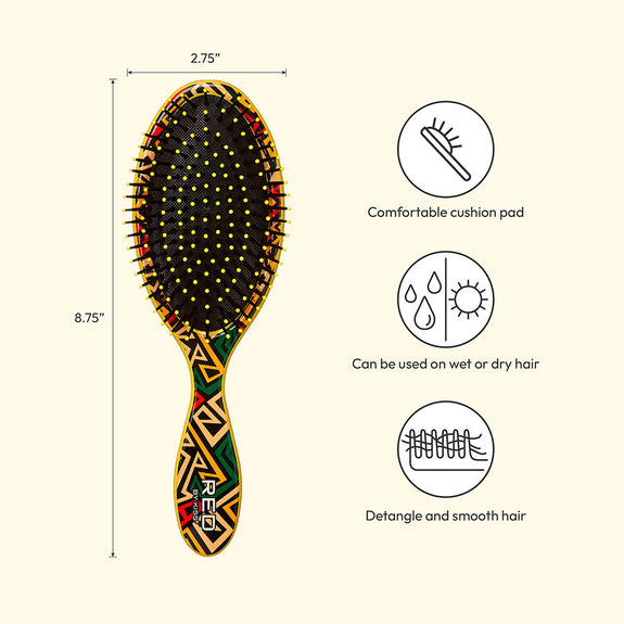 RED BY KISS Oval Designed Brush – Bold Geometric