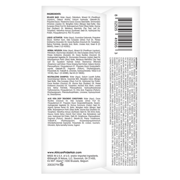 AFRICAN PRIDE OLIVE MIRACLE NO-LYE RELAXER KIT