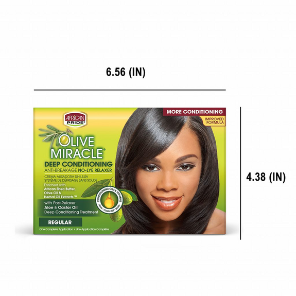 AFRICAN PRIDE OLIVE MIRACLE NO-LYE RELAXER KIT