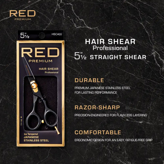 RED BY KISS Premium Artisan Professional Hair Shears 5.5"