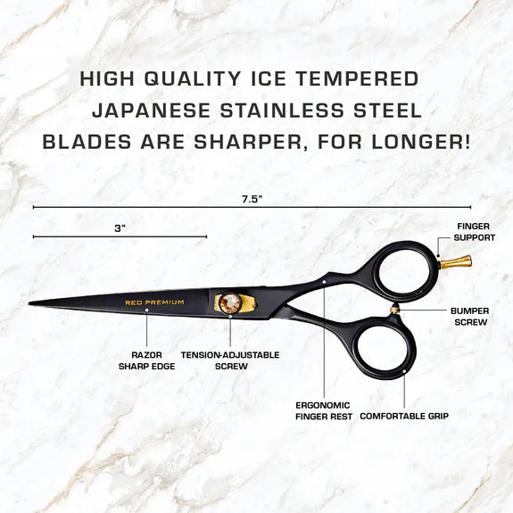 RED BY KISS Premium Artisan Professional Hair Shears 7.5"