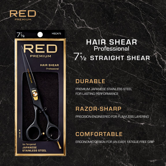 RED BY KISS Premium Artisan Professional Hair Shears 7.5"