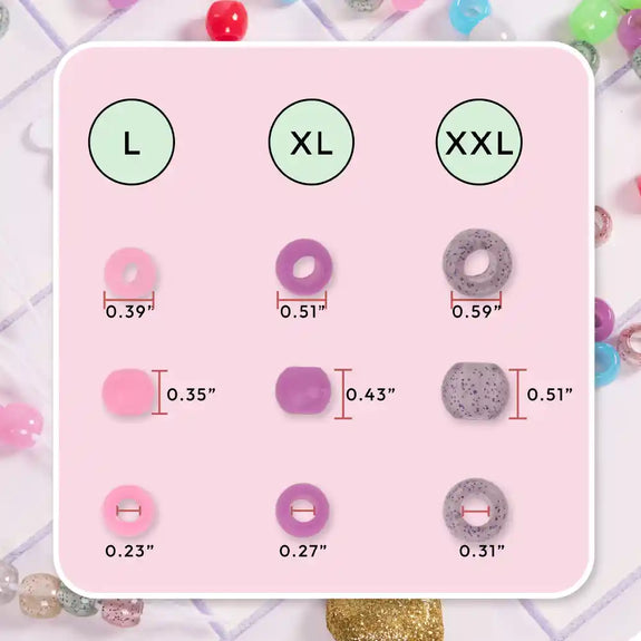 RED BY KISS Glow In The Dark Hair Beads X LARGE