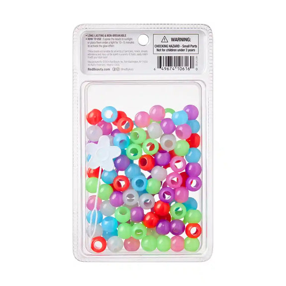 RED BY KISS Glow In The Dark Hair Beads X LARGE