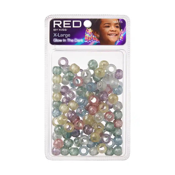RED BY KISS Glow In The Dark Hair Beads X LARGE