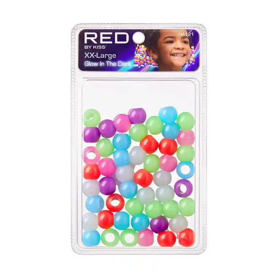 RED BY KISS Glow In The Dark Hair Beads XX LARGE