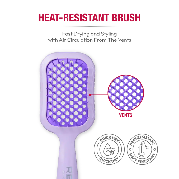 RED BY KISS Gentle Wet & Dry Vent Heat-Resistant Brush Softer, Flexible Bristles