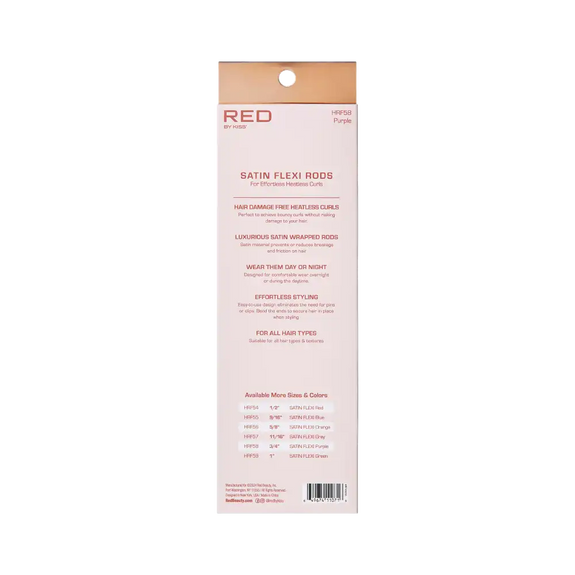 RED BY KISS Heatless Curling Silky Satin Flexi Rods