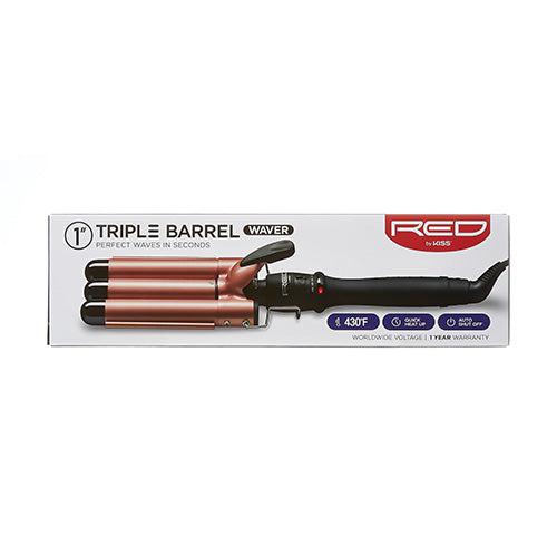RED BY KISS 1″ TRIPLE BARREL WAVER PERFECT WAVES IN SECONDS