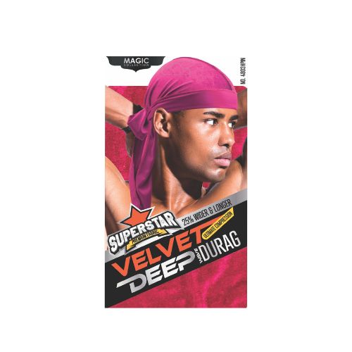 MAGIC COLLECTION MEN'S  SUPERSTAR VELVET DEEP DURAG