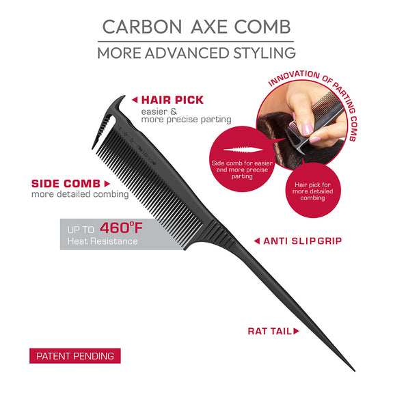 RED BY KISS Carbon Axe Parting Comb