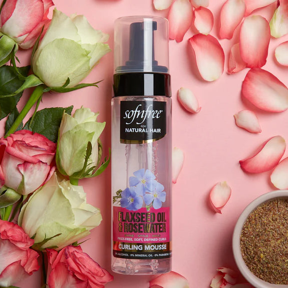 SOF'N'FREE CURLING MOUSSE WITH FLAXSEED OIL & ROSEWATER 6OZ