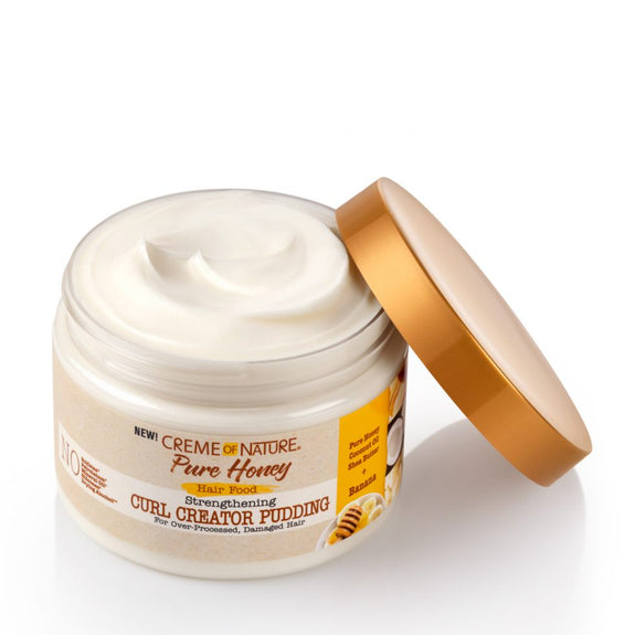 CREME OF NATURE PURE HONEY Hair Food Strengthening Curl Creator Pudding 11.5 oz