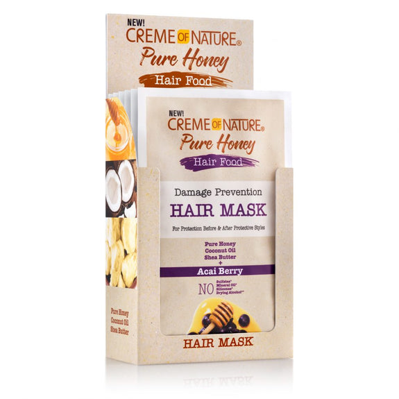CREME OF NATURE PURE HONEY Hair Food Damage Prevention Hair Mask 1.7 oz