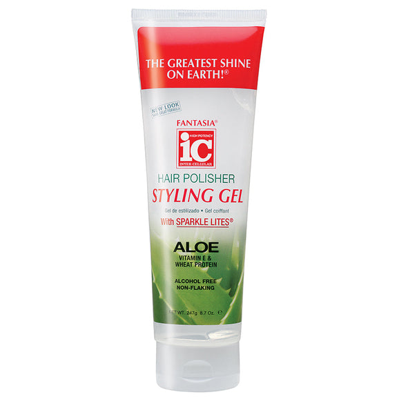 IC FANTASIA ALOE HAIR POLISHER  STYLING GEL TUBE 8.7 Oz