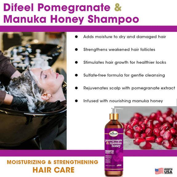 DIFEEL POMEGRANATE & MANUKA HONEY SULFATE-FREE SHAMPOO