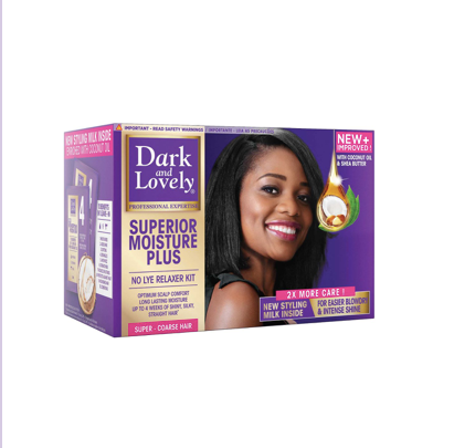 DARK & LOVELY SUPERIOR MOISTURE PLUS NO LYE RELAXER KIT