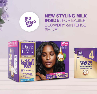 DARK & LOVELY SUPERIOR MOISTURE PLUS NO LYE RELAXER KIT