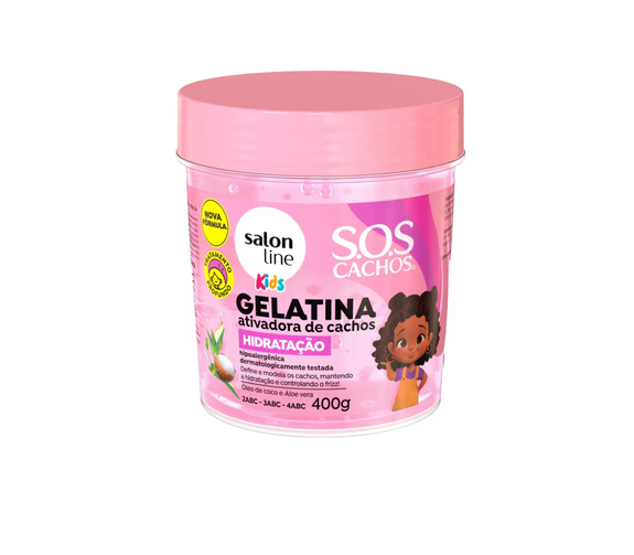 SALON LINE SOS CACHOS KIDS HYDRATION GELATINA STYLING & CURLING GEL 400 ML
