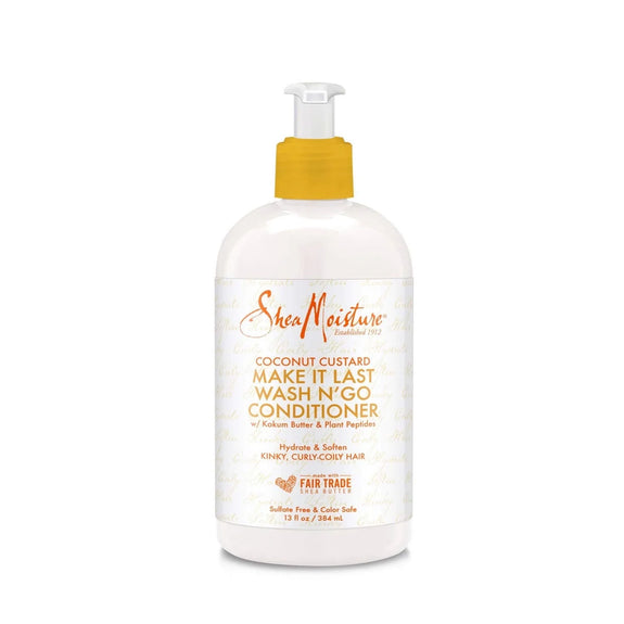 Shea Moisture Coconut Custard Make It Last Wash N' Go Conditioner, 13 oz