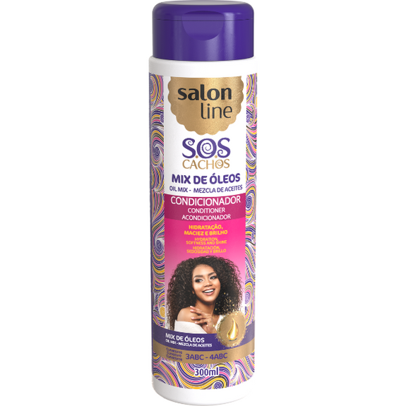 SALON LINE CURLS SOS CACHOS OIL MIX CONDITIONER 300ML