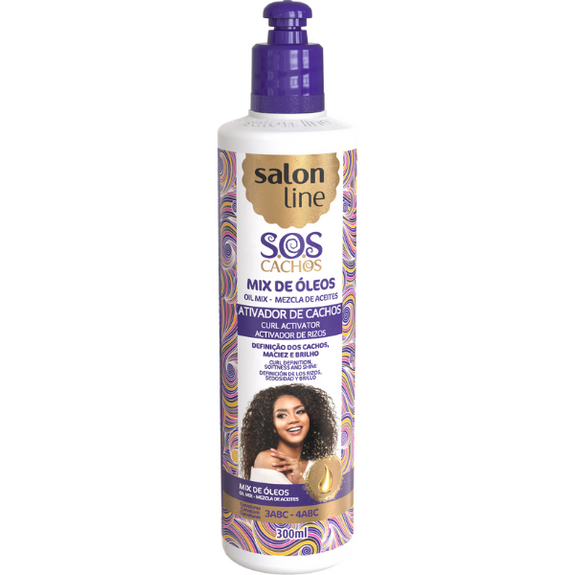 SALON LINE CURLS SOS CACHOS OIL MIX CURL ACTIVATOR 300 ML