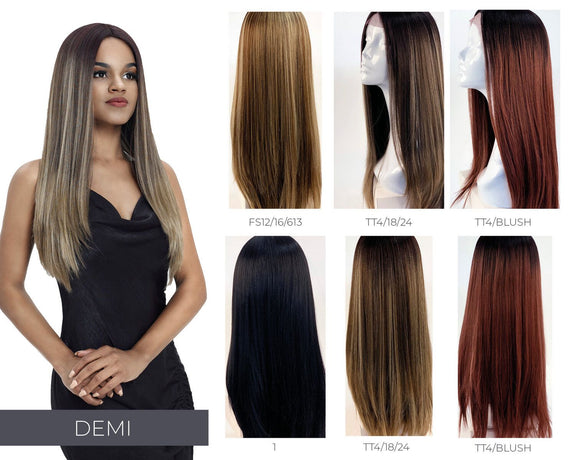 SLEEK DEMI  SPOTLIGHT PREMIUM   HUMAN HAIR BLENDED LACE WIG