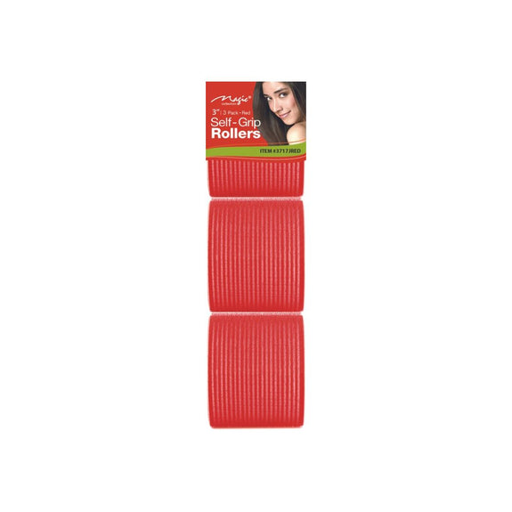 MAGIC COLLECTION 3" | 3 PACK -RED SELF-GRIP ROLLERS