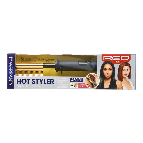 RED BY KISS HOT STYLER PRESSING COMB FAST HEAT-UP